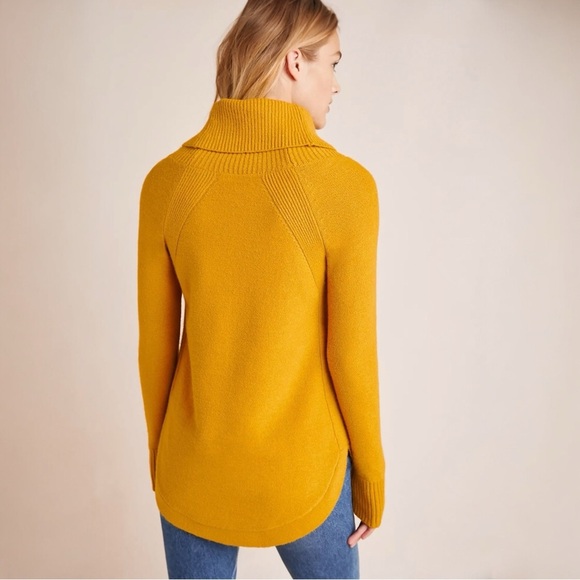 ANTHROPOLOGIE • Moth Brenta Cowl Neck Pullover in Marigold - Picture 11 of 11